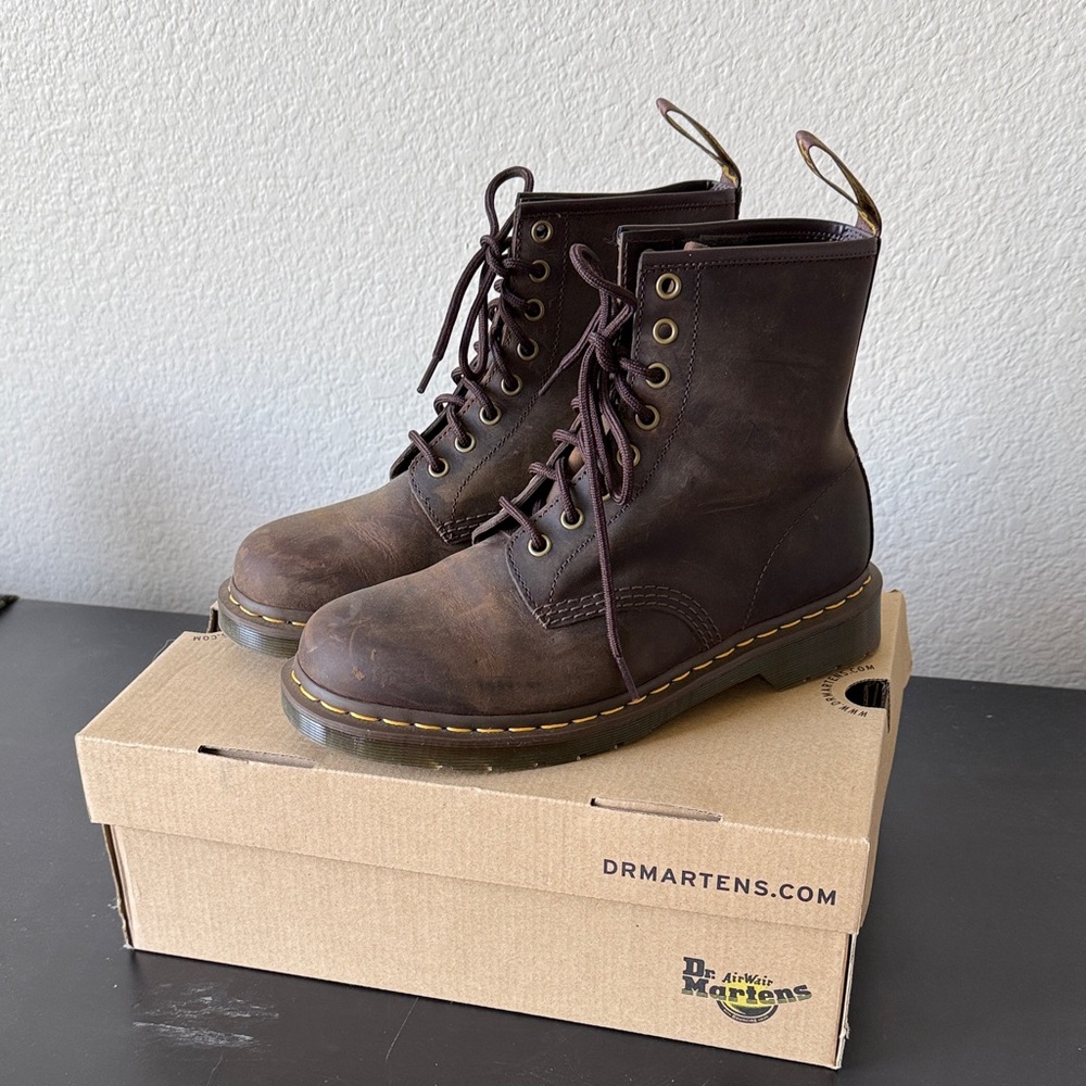 Dr. Martens Dark Brown Leather Boots